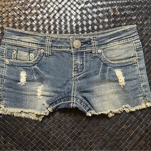 Rue21 Blue Distressed Jean Shorts